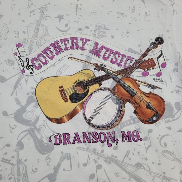 Vintage 1992 Country-Music AOP Shirt Medium 19x25 USA - Picture 12 of 12